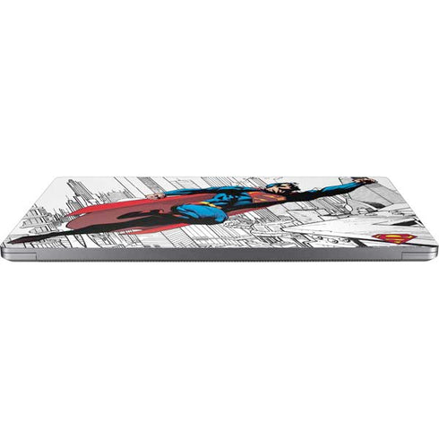 DC Comics Superman Flying Over City Pose Universal Laptop 16.6in (13.4 x 9.7in) Skin